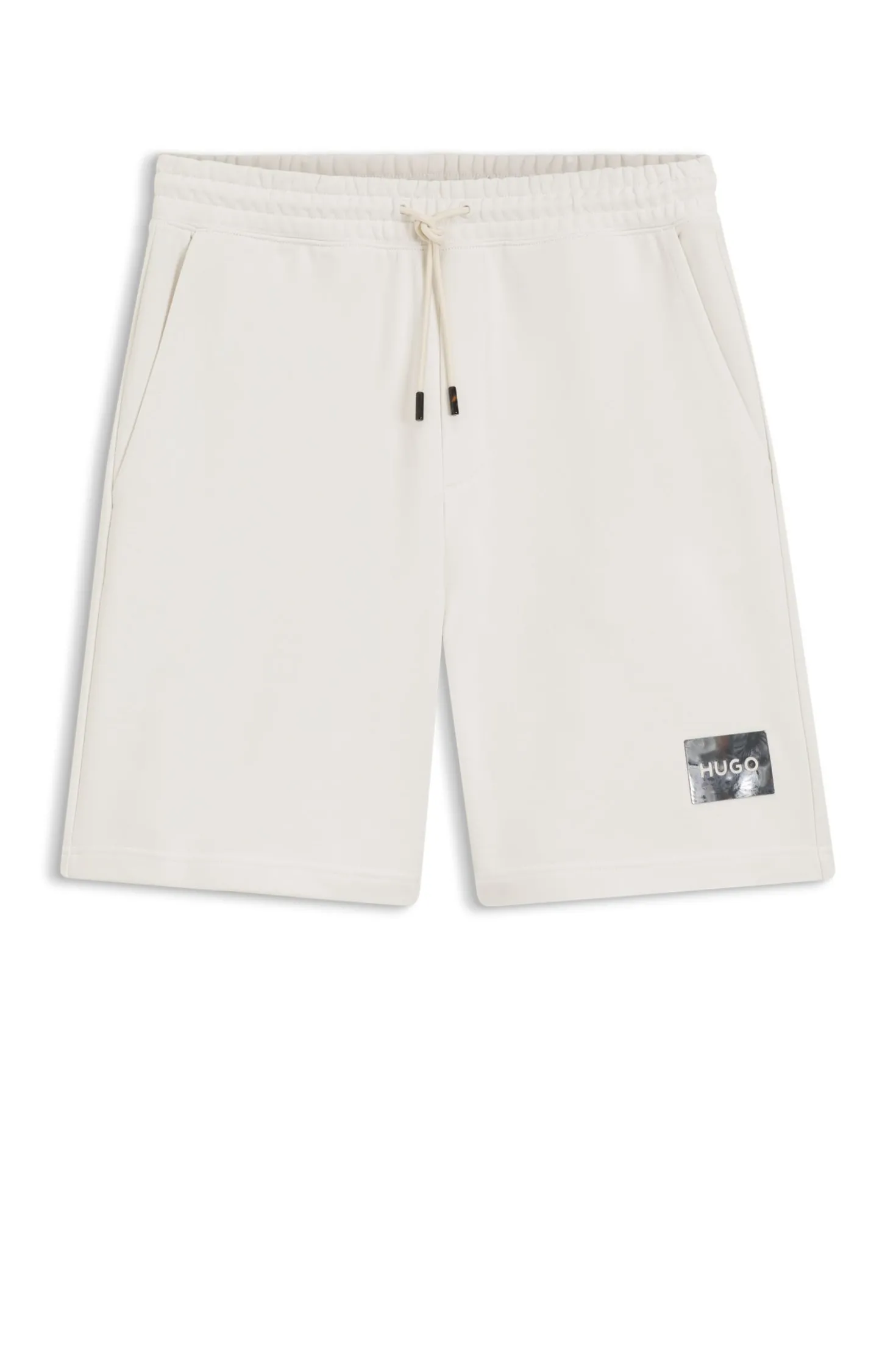 Cotton-terry shorts with tortoiseshell logo