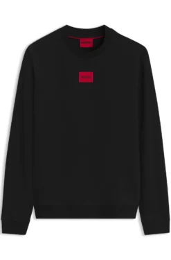 Cotton-terry sweatshirt with logo label