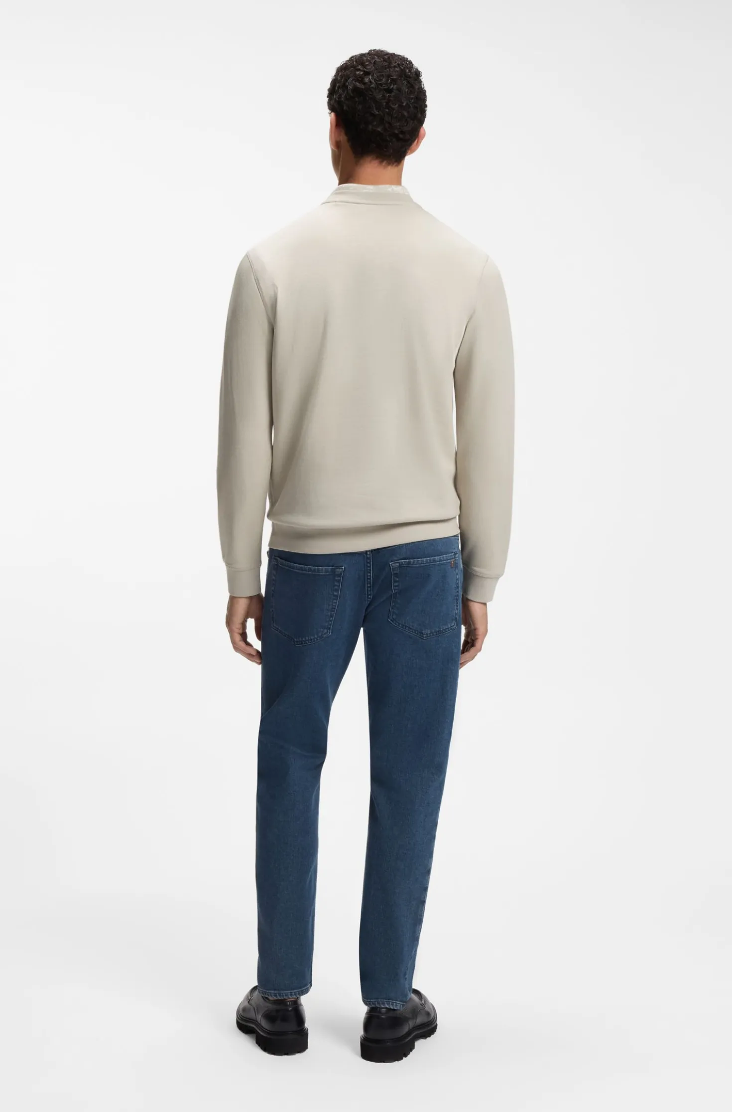 Cotton-terry sweatshirt with logo patch