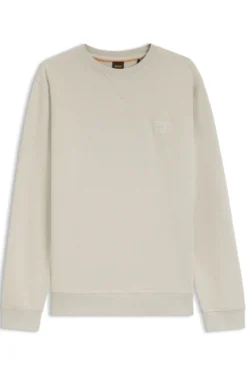 Cotton-terry sweatshirt with logo patch