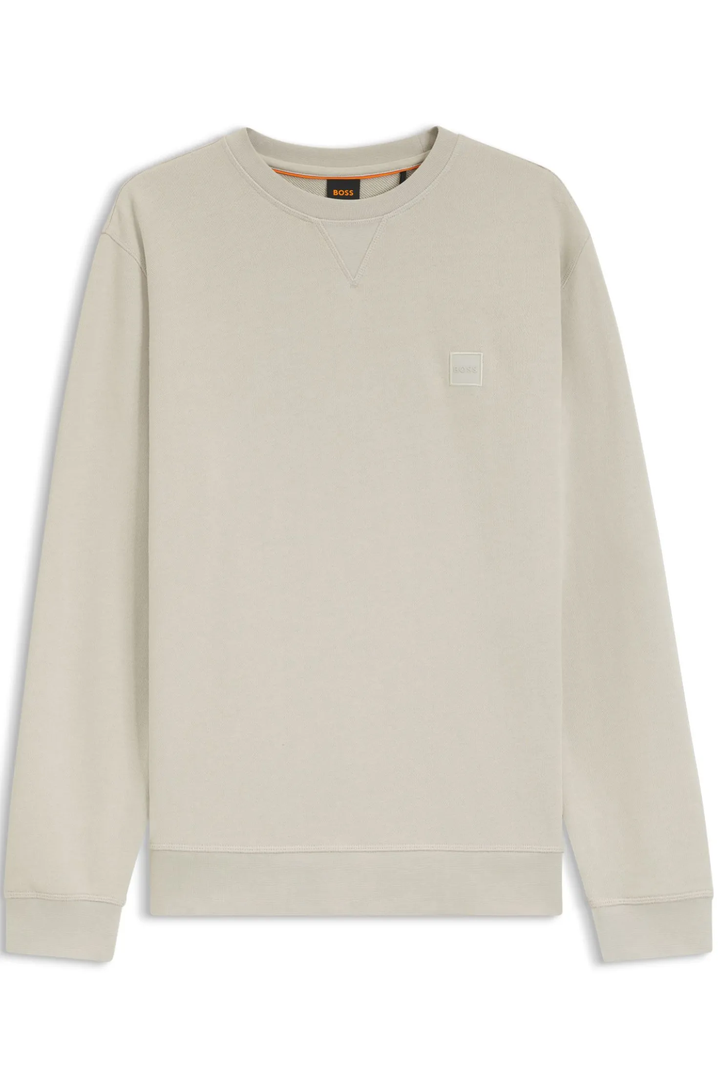 Cotton-terry sweatshirt with logo patch