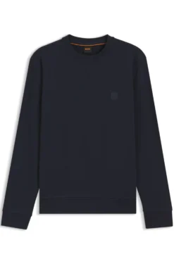 Cotton-terry sweatshirt with logo patch