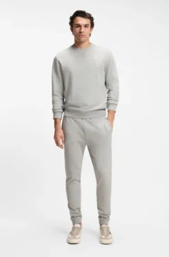 Cotton-terry sweatshirt with logo patch