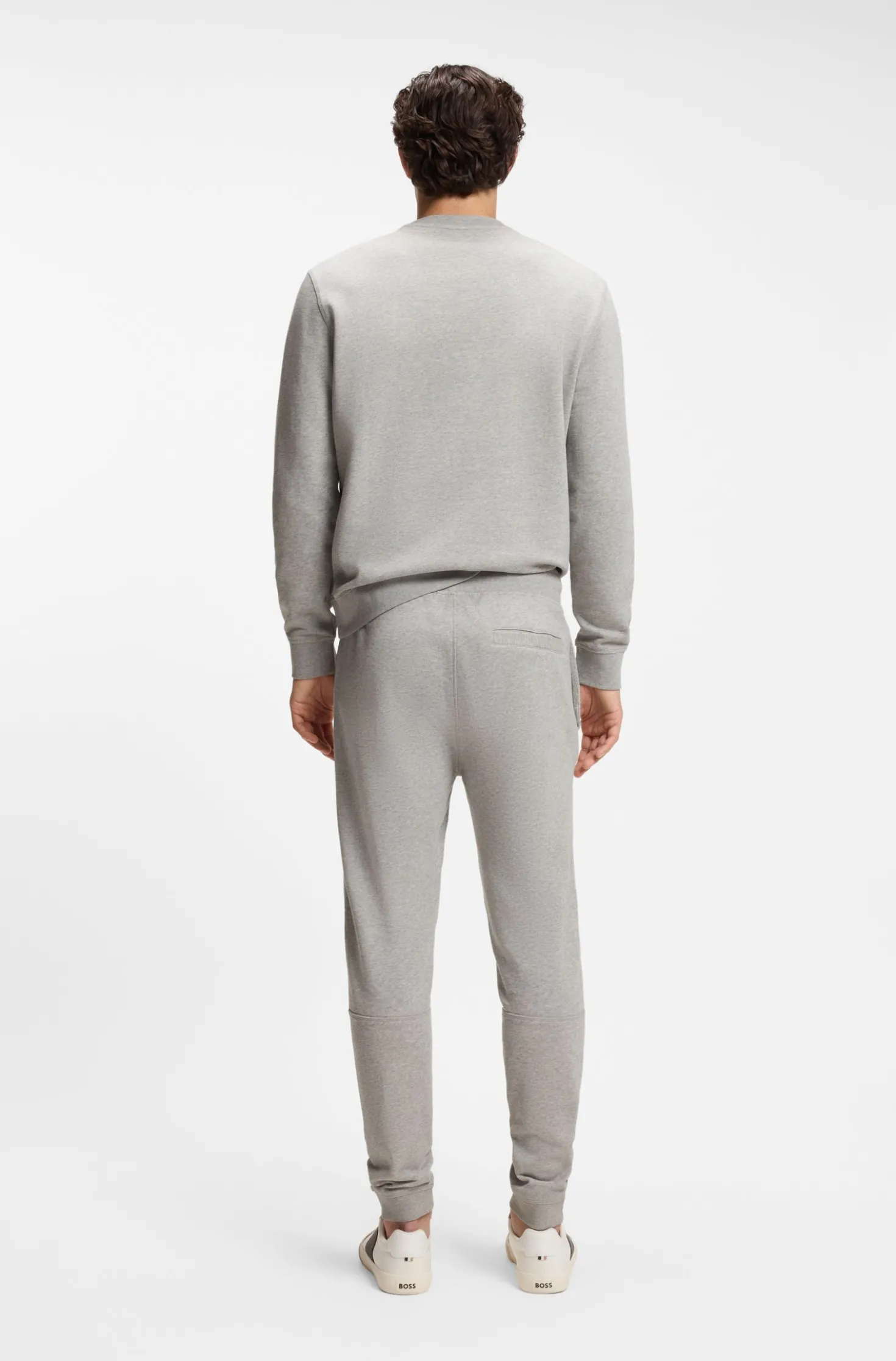 Cotton-terry sweatshirt with logo patch