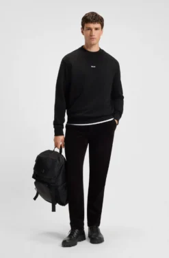 Cotton-terry sweatshirt with logo print