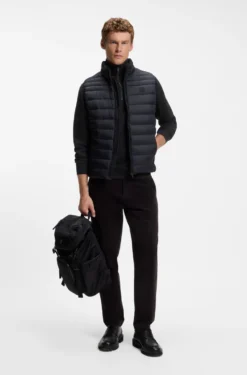 Cotton-terry sweatshirt with zip collar