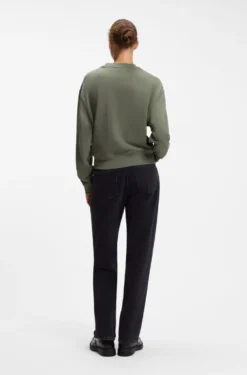 Cotton-terry sweatshirt with logo badge