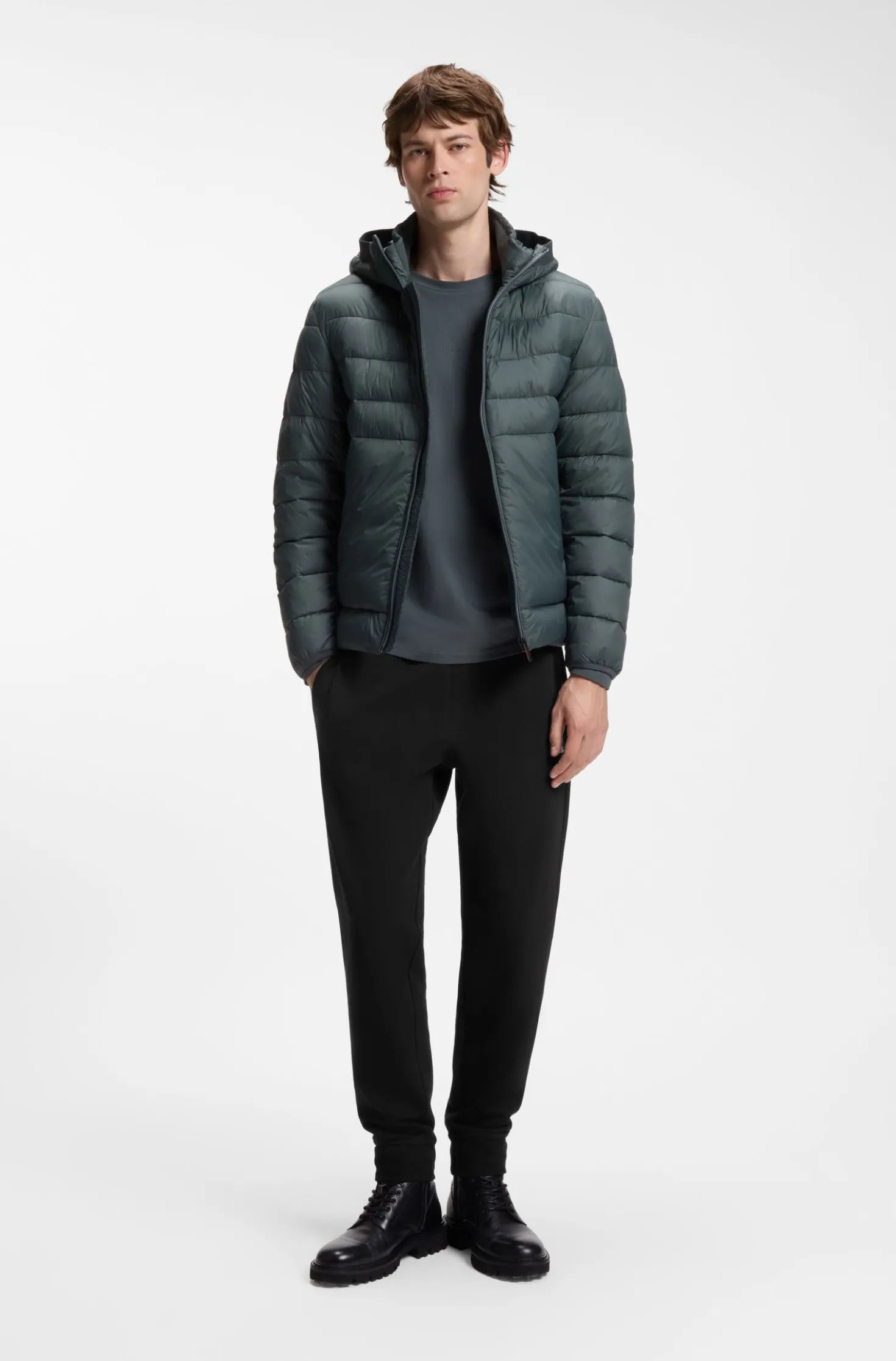 Cotton-terry tracksuit bottoms with logo detail