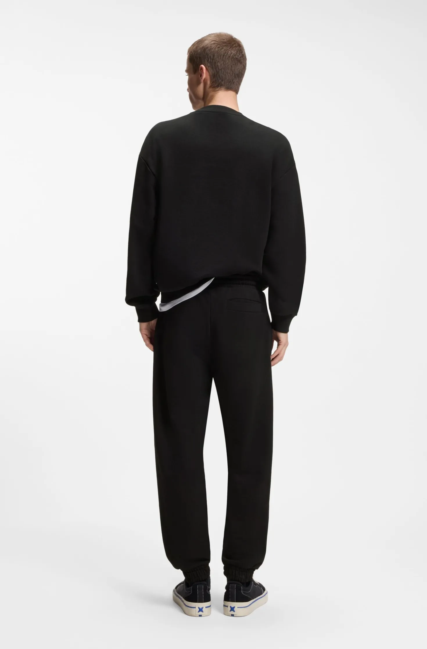 Cotton-terry tracksuit bottoms with gradient logo