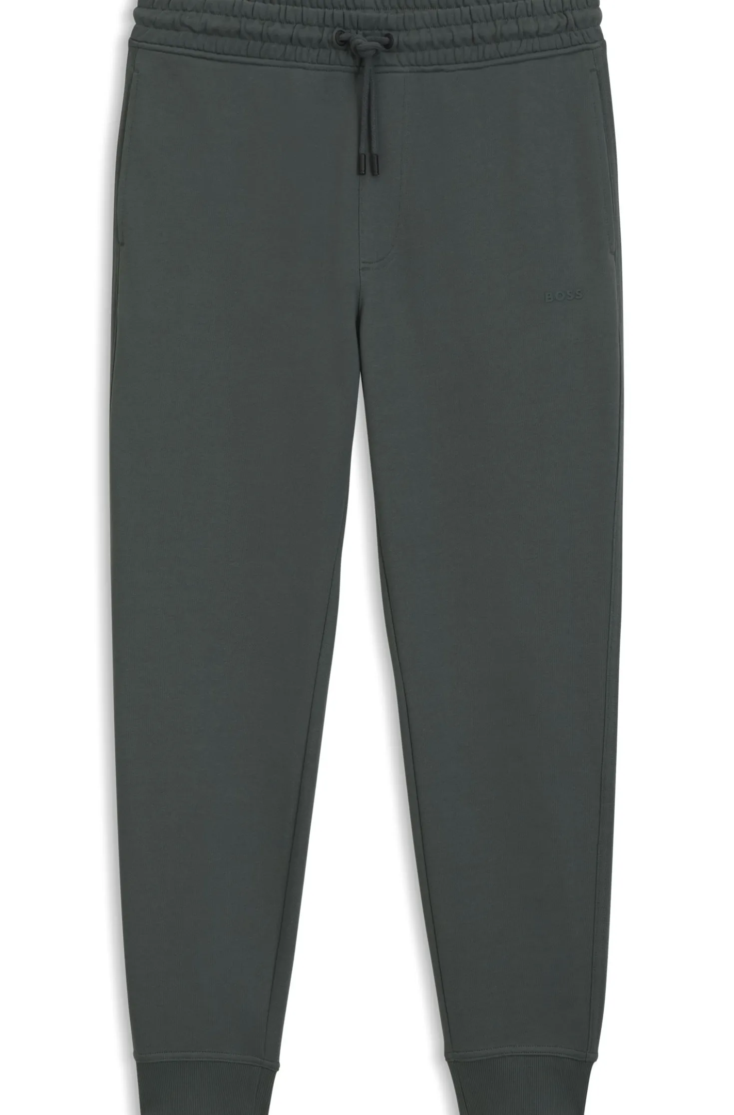 Cotton-terry tracksuit bottoms with logo detail