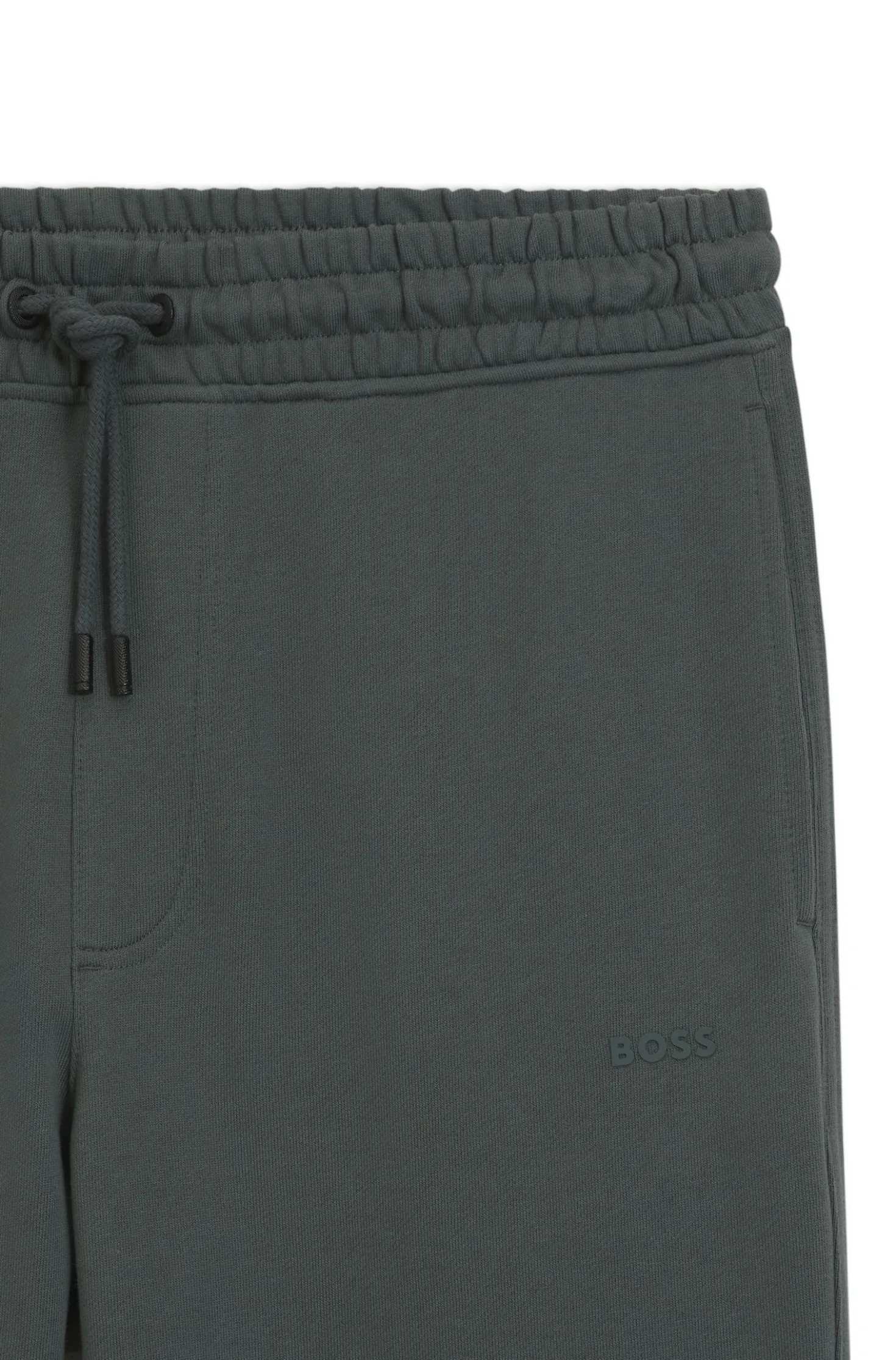 Cotton-terry tracksuit bottoms with logo detail