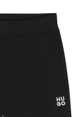Cotton-terry tracksuit bottoms with embroidered logo