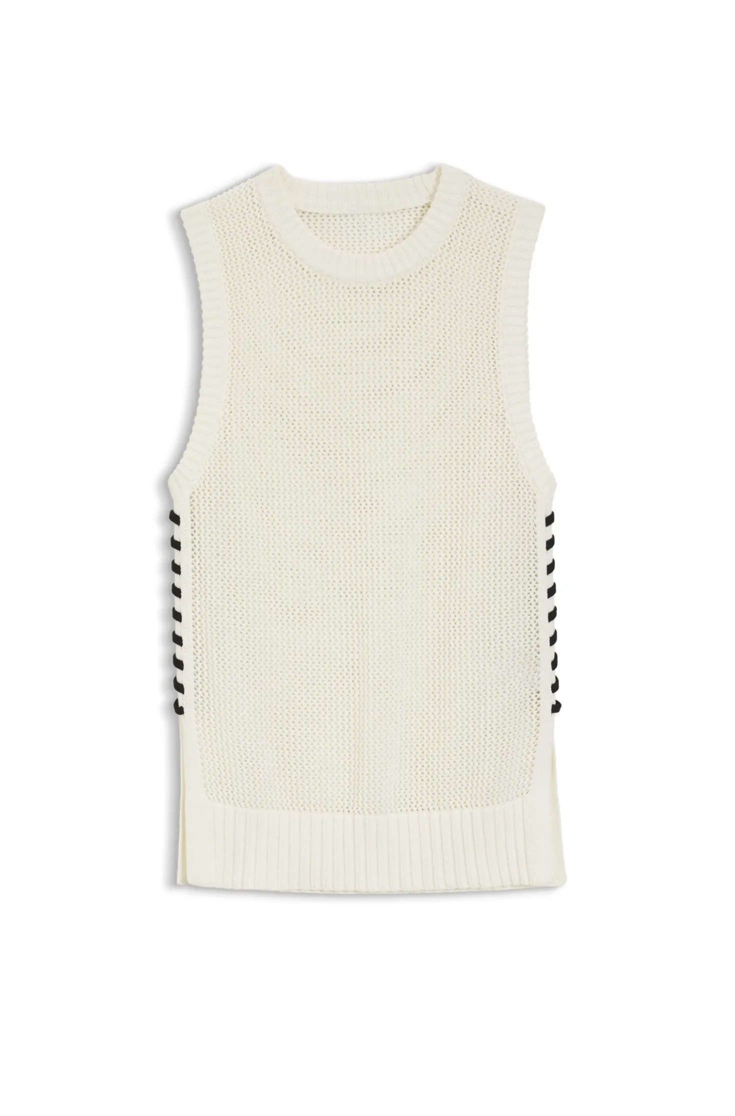 Cotton top with mesh structure