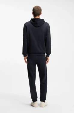 Cotton tracksuit set with blue logo patch