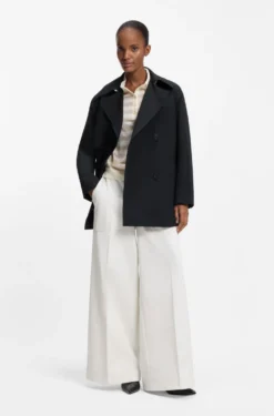 Cotton trench coat with buckled belt