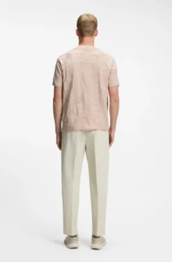Cotton T-shirt with 3D-jacquard pattern