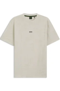 Cotton T-shirt with 3D-jacquard pattern