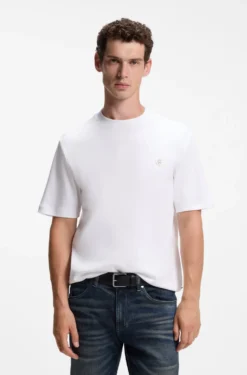 Cotton T-shirt with Double-B-monogram badge