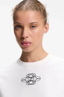 Cotton T-shirt with embroidered logo