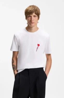 Cotton T-shirt with logo artwork