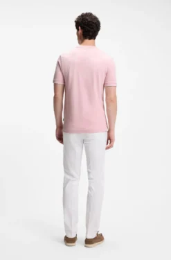 Cotton T-shirt with tipped sleeve cuffs