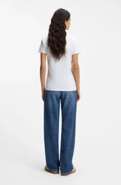 Cotton T-shirt with tonal chest logo