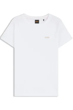 Cotton T-shirt with tonal chest logo
