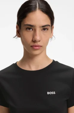 Cotton T-shirt with tonal chest logo
