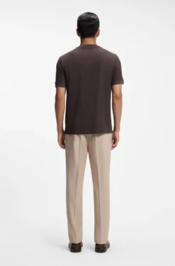 Cotton T-shirt with two-tone piqué structure