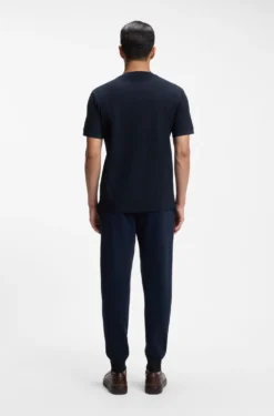 Cotton T-shirt with two-tone piqué structure