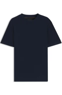 Cotton T-shirt with two-tone piqué structure