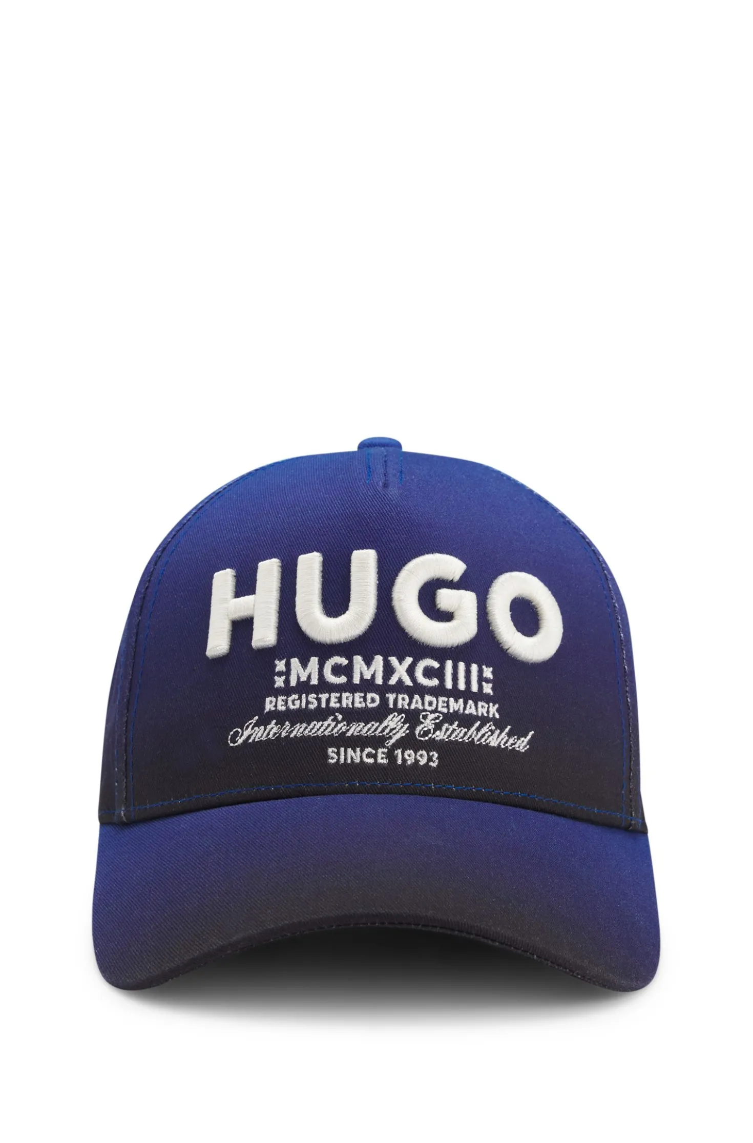 Cotton-twill cap with 3D embroidered logo