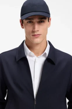 Cotton-twill cap with embroidered logo