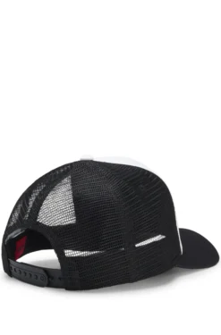 Cotton-twill cap with mesh panels