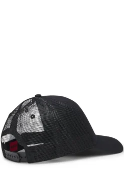 Cotton-twill cap with mesh panels
