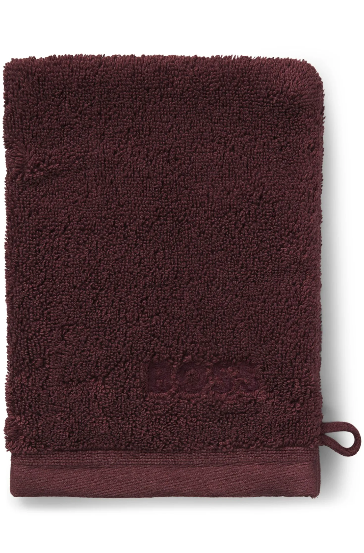 Cotton wash mitt with embroidered logo