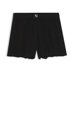 Crepe shorts with Double B monogram buckle