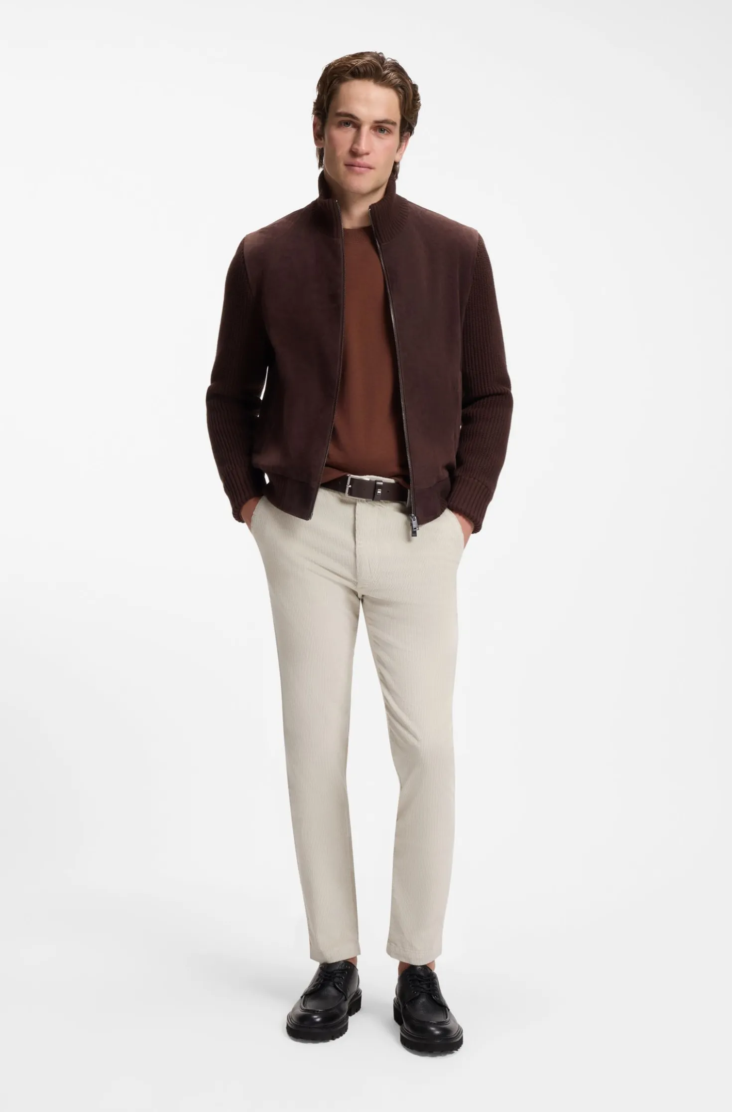 Crew-neck sweater crafted from virgin wool