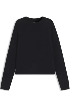 Crew-neck sweater in stretch fabric