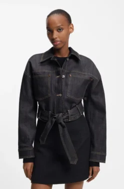 Cropped jacket in Japanese selvedge denim