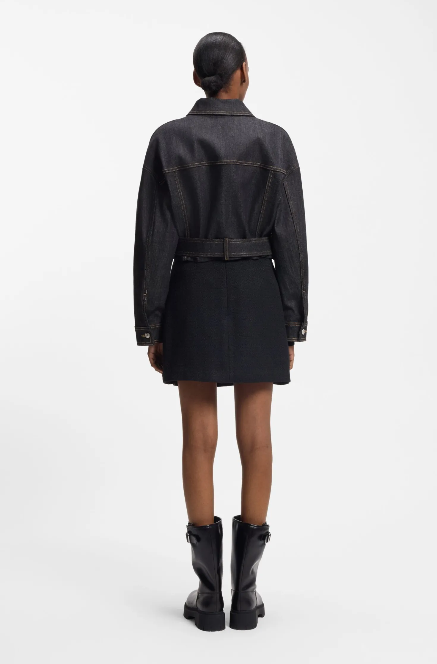Cropped jacket in Japanese selvedge denim