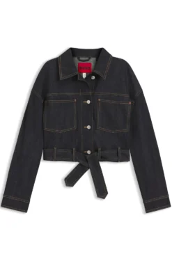 Cropped jacket in Japanese selvedge denim