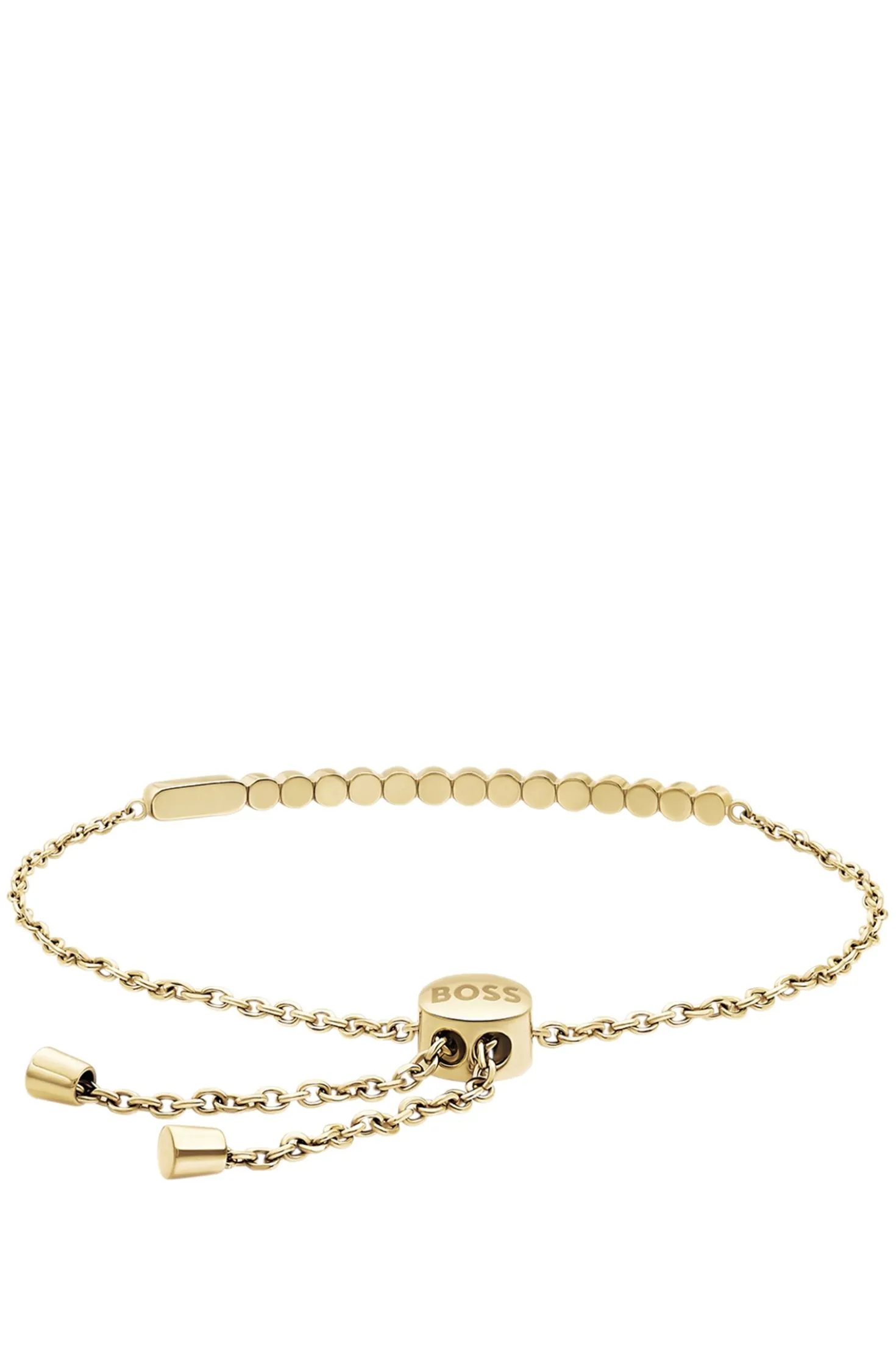 Crystal-embellished bracelet in a light-yellow-gold tone