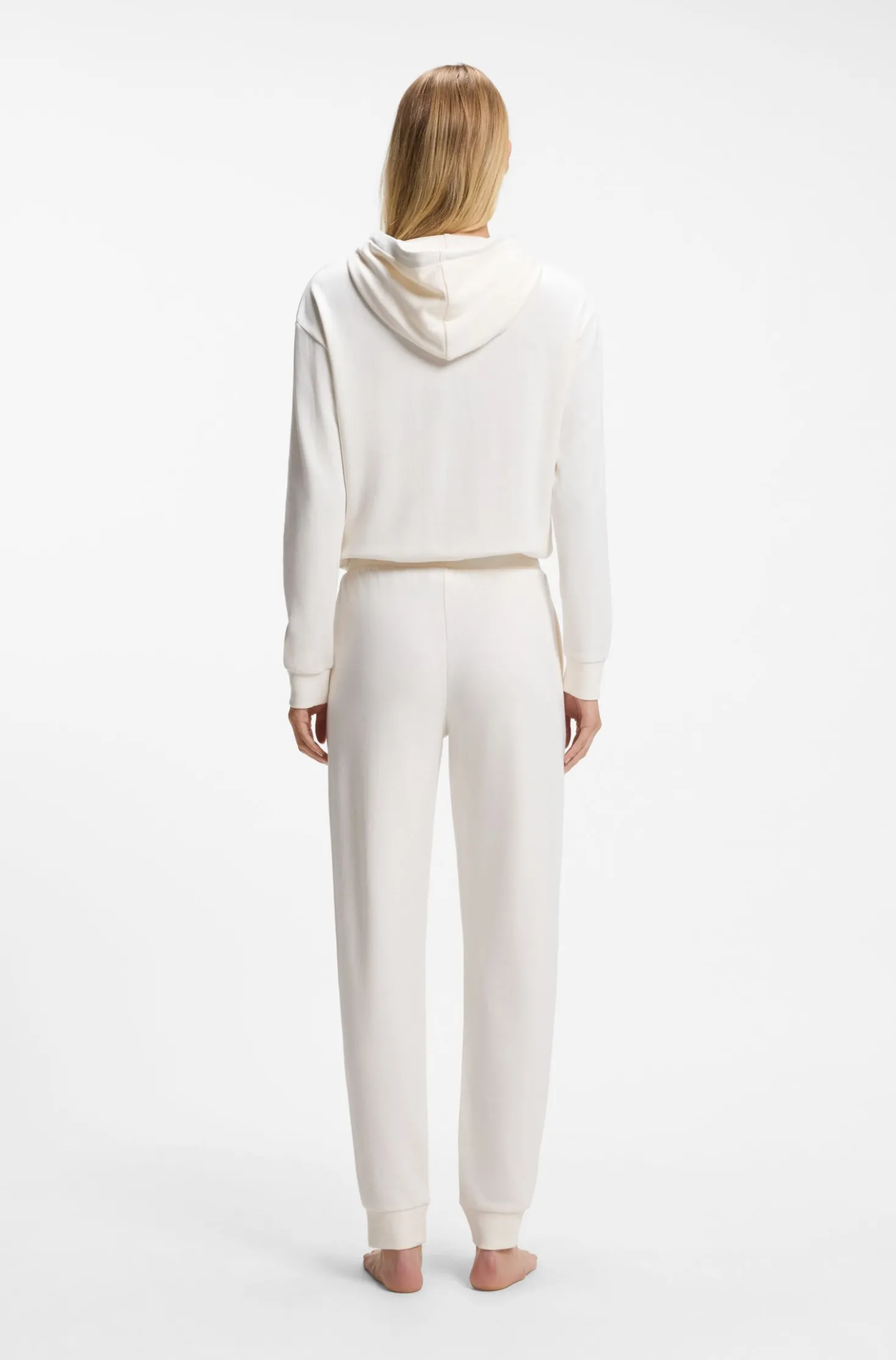 Cuffed tracksuit bottoms with signature-stripe drawcord