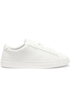 Cupsole trainers in leather with signature-stripe stitching