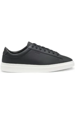 Cupsole trainers in leather with signature-stripe stitching