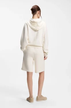 Curved-hem hoodie with Double B monogram