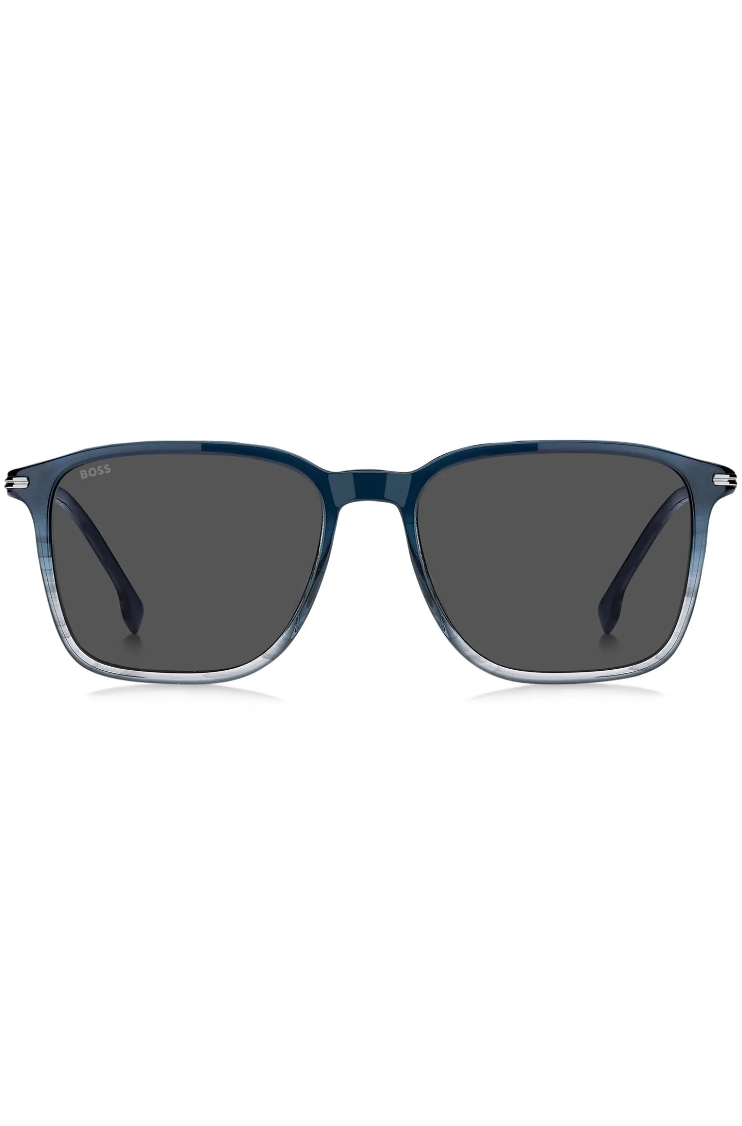 Degradé-blue sunglasses with striped detail