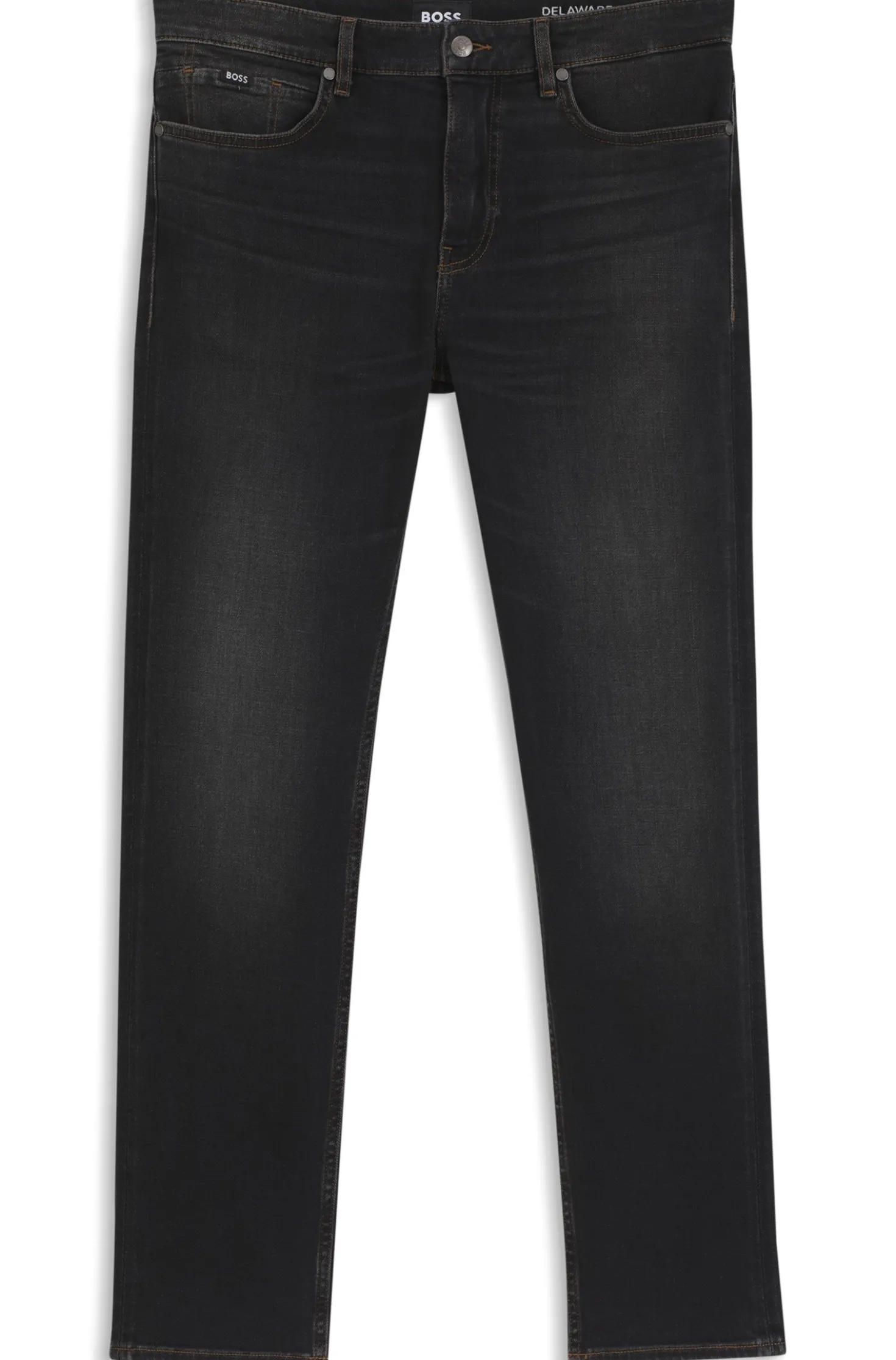 Delaware Slim-fit black jeans in stretch cotton blend