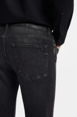 Delaware slim-fit jeans in black stretch denim